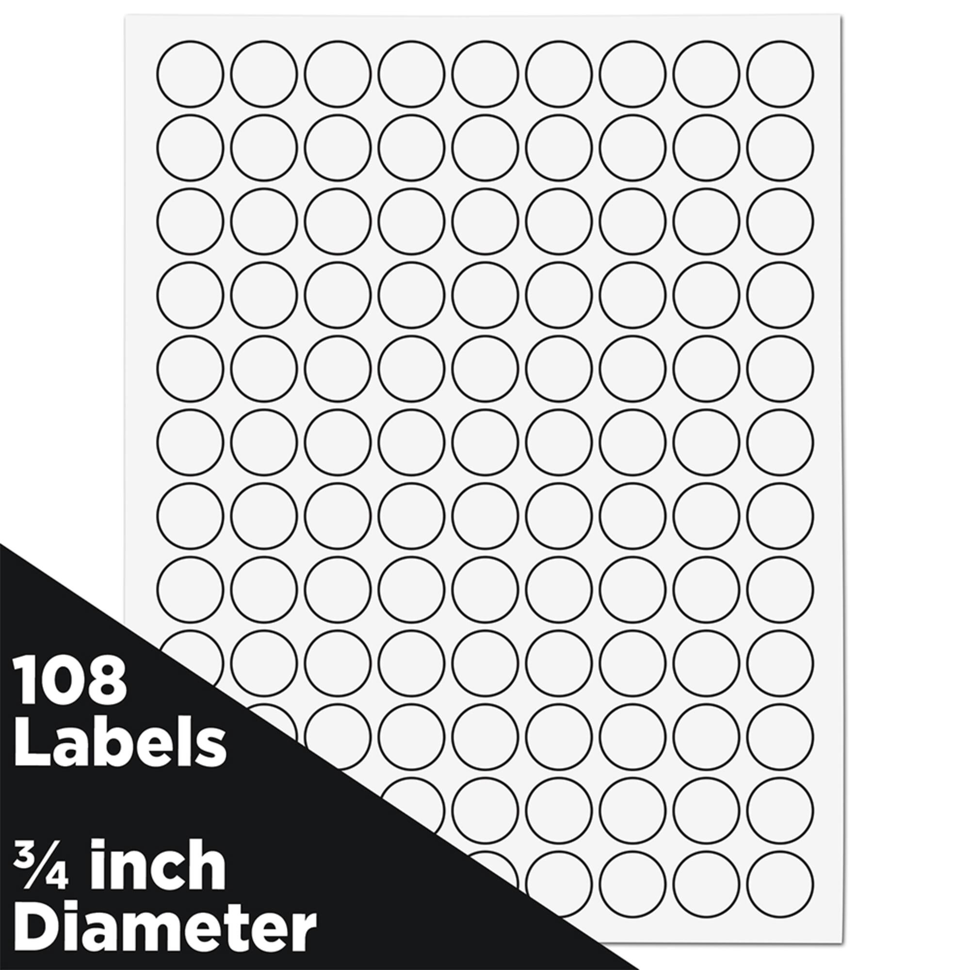 JAM Paper White Circle Label Stickers